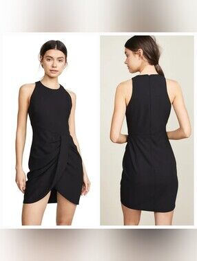 Black Halo Brett Mini Dress Black Women's Size 8